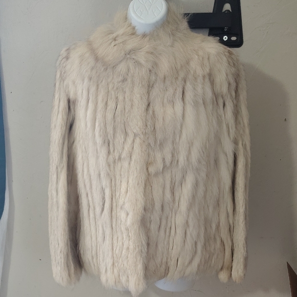 Saga Furs Elegant Beige Teddy Jacket
